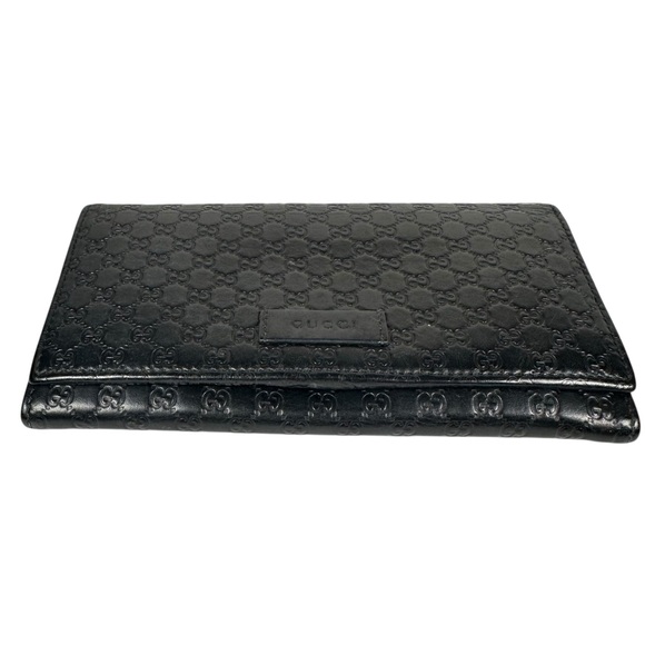 GUCCI Guccissima GG Embossed Leather Continental Wallet in black - Picture 7 of 13